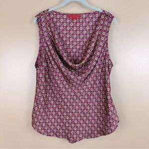 Sunset Rd Purple Cowl Neck Sleeveless Blouse Tank Top 16 Layering Piece Office